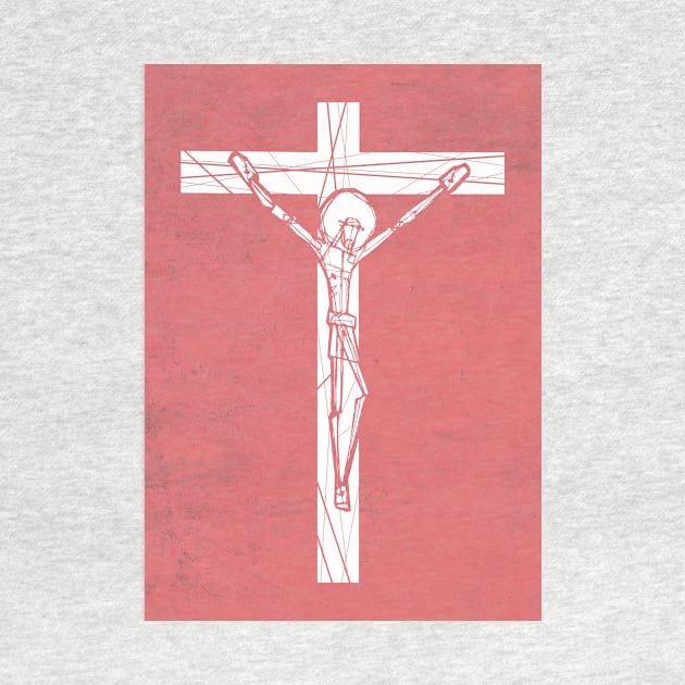 Jesus Christ at the Cross ink illustration by bernardojbp